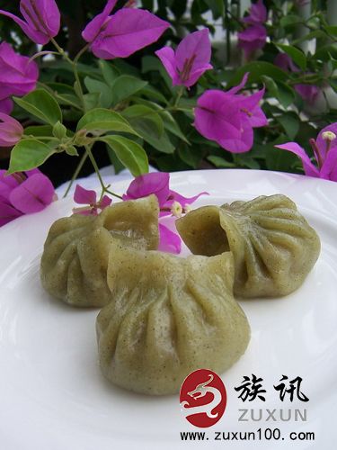 菠汁蒸饺